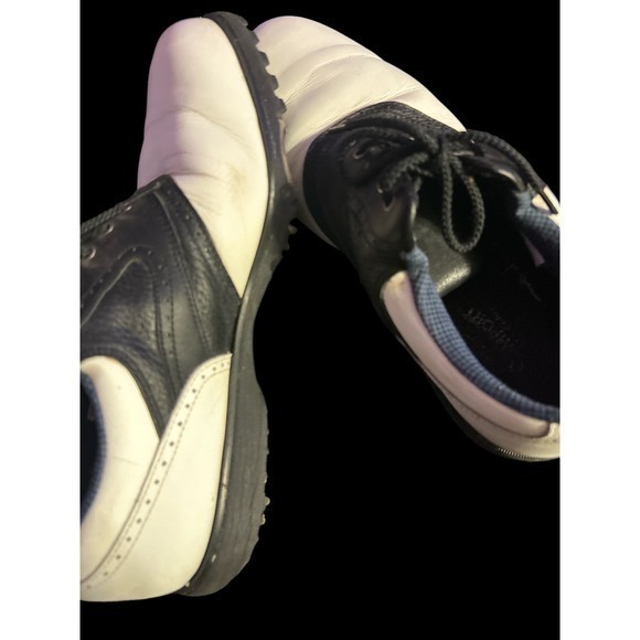 Foot‎ Joy soft joy 2 contour Fit Black  White shoes size-9M Mens - Picture 2 of 4